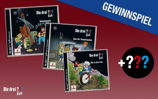 Die drei ??? Kids -  1 von 3 tollen Die drei ??? Kids Fan-Paketen: jeweils ein Hörspiel-Paket mit den Folgen 101 - 103 sowie eine kleine Überraschung