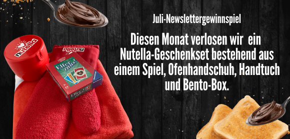 Edeka Kissel SBK - 1x1 Nutella-Geschenkset mit einem Spiel, einem Ofenhandschuh, einem Handtuch und einer Bento-Box (Abholung)
