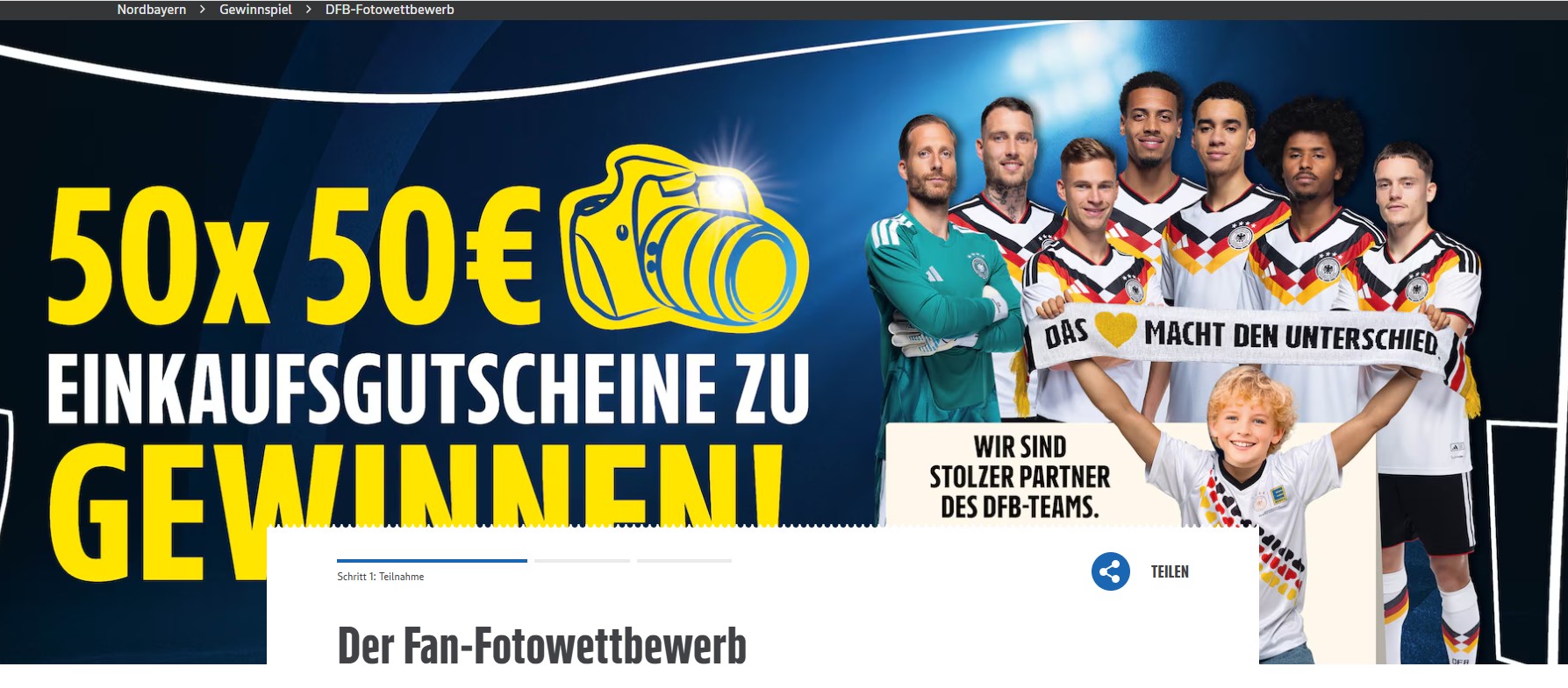 Edeka Nordbayern - 50x 50 € Einkaufsgutschein für Edeka