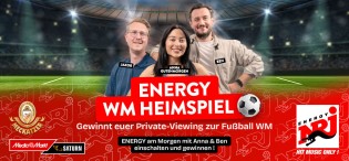 Energy NRJ - Privat-Viewing-Paket zur Fußball WM - SAMSUNG S90F OLED TV (65 Zoll) TV + SAMSUNG HW-B460GF/ZG Soundbar + einen Kasten Meckatzer mit alkoholfreien Bierspezialitäten