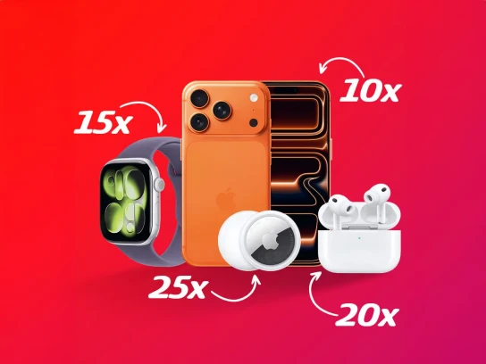 eon - 10x1 Apple iPhone 17 Pro, 15x1 Apple Watch Series 11, 20x1 Apple AirPods Pro, 25x1 Apple AirTag (Vertragsabschluss)