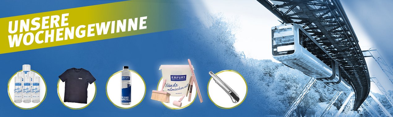 ERFURT Tapeten - professionelle Tapeziermaschine tapo-fix CB 75 in der limitierten ERFURT-Edition, gefüllter Kleistereimer, Cuttermesser und …