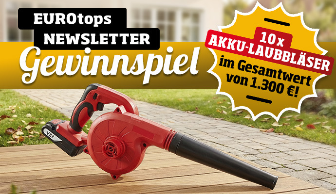 EUROtops - 10x 1 Akku-Laubbläser im Gesamtwert von rund 1.300 €
