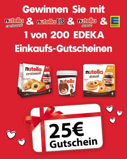 Ferrero - 200 x 25 € Edeka Gutschein (für NRW, NS, ST, Brandeburg, Bremen)