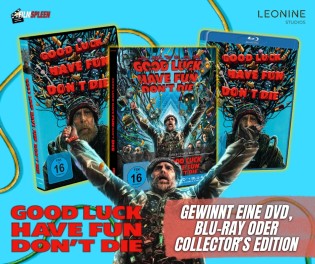 filmspleen - Eine DVD, Blu-ray und Collector’s Edition (4K UHD+BD) des Films GOOD LUCK, HAVE FUN, DON’T DIE