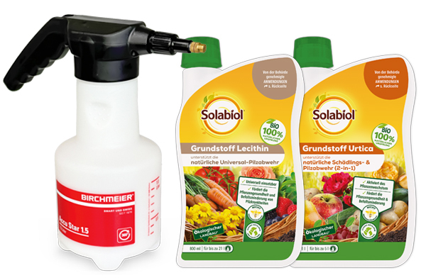 Gartenfreunde - 10 x 1 Set (Accu Star 1,5 und je 1 Liter Flasche "Grundstoff Urtica" sowie 800 ml Flasche "Grundstoff Lecithin" Wert 72 €)