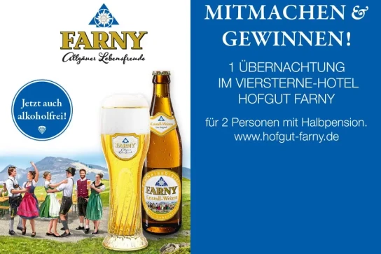 GEFAKO - Eine Übernachtung im 4-Sterne-Hotel Hofgut Farny für 2 Personen mit Halbpension