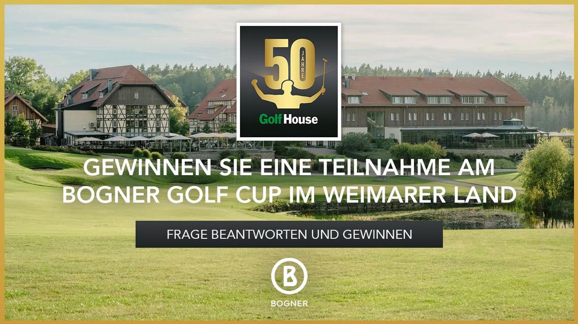 GolfHouse - 1 x 1 Übernachtung für 2 Personen in Blankenhain (TH) und Teilnahme am Bogner Golf Cup am 29.08. | 15 x 1 signierte Basecap von Bogner