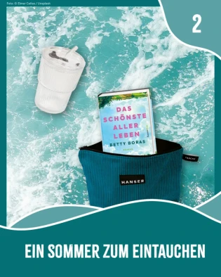 Hanser Literaturverlage - Das schönste aller Leben« von Betty Boras, 2 Eistee-Gläser plus unsere praktische HANSER TASCHE