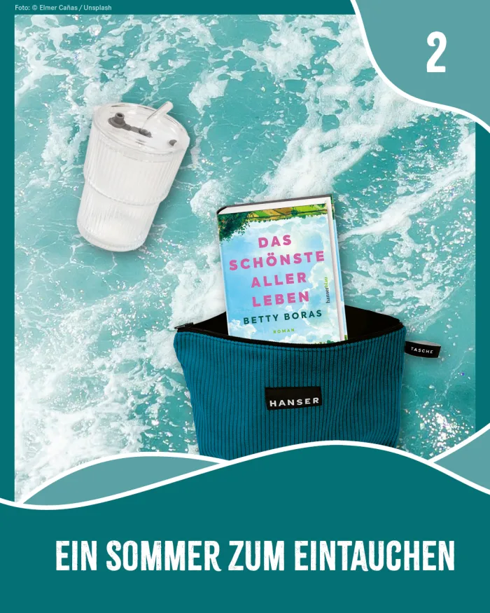 Hanser Literaturverlage - Das schönste aller Leben« von Betty Boras, 2 Eistee-Gläser plus unsere praktische HANSER TASCHE