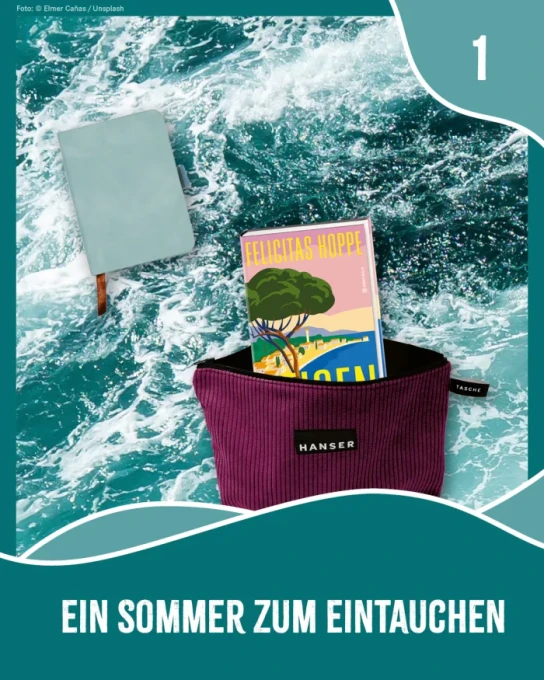Hanser Literaturverlage - Vom 25. Juni bis 03. August jeden Montag und Donnerstag ein Buch und eine HANSER TASCHE samt einem passenden sommerlichen Essential