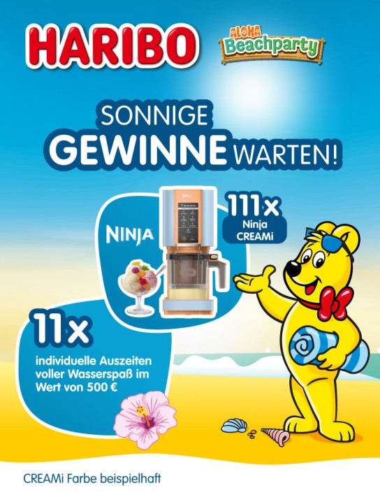 Haribo - 1 von 111 Ninja CREAMi Eismaschinen oder 11 individuellen Auszeiten voller Wasserspaß