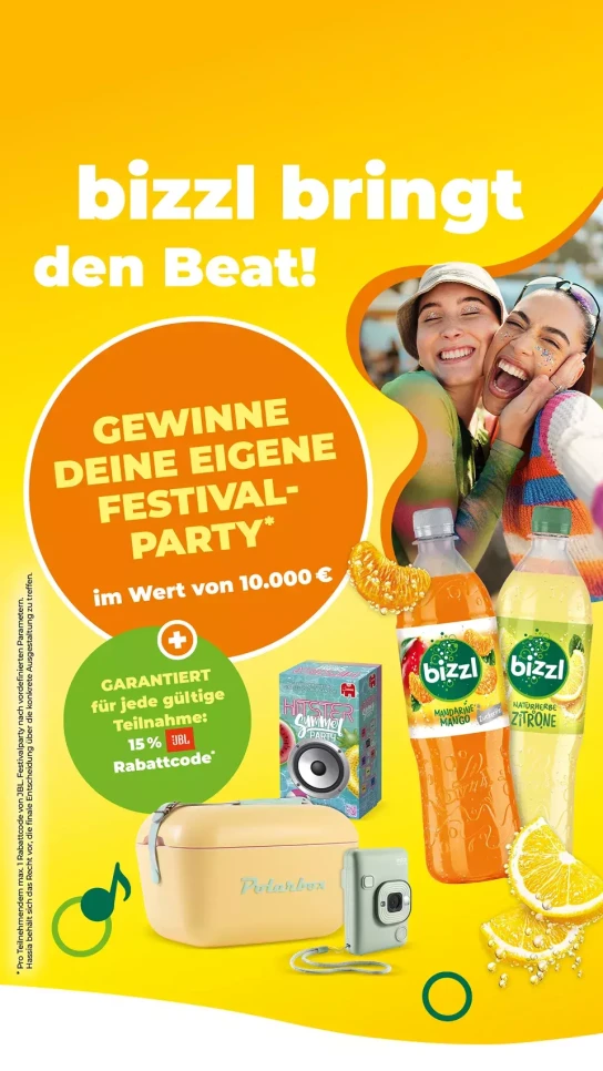 Hassia Mineralquellen - 1x Deine eigene Festivalparty im Wert von 10.000 €, 80x Kühlbox der Marke Polarbox, 60x INSTAX mini LiPlay 2-in-1 Hybrid-Sofortbildkamera, 100x Gesellschaftsspiel „Hitster Summer Party“
