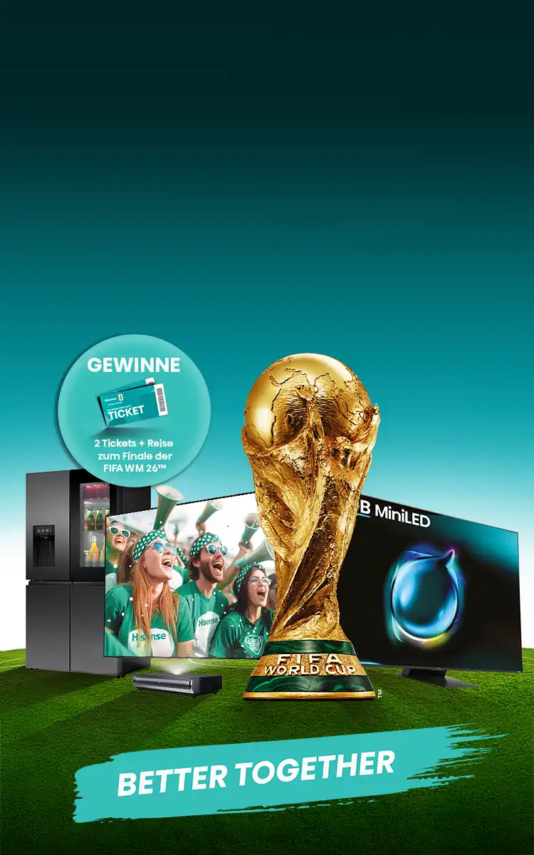 Hisense - Reise zum Finale der FIFA Fußball-Weltmeisterschaft 2026™ in New York, einschließlich 2 Tickets für das Finale, Hin- und Rückflug in der Economy Class sowie ein Hotelaufenthalt für 3 Nächte in einem Doppelzimmer