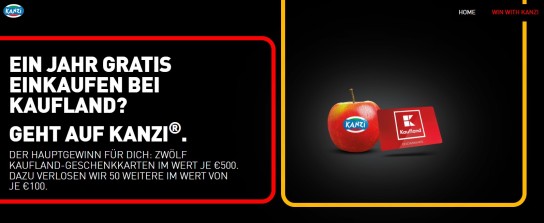 Kanzi - 12x1 Kaufland Geschenkkarten für je 500 €, 50x1 Geschenkkarte für je 100 € (Produktkauf)
