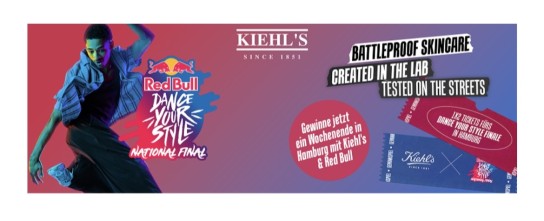 KIEHL'S - 1x 2 Tickets für das Red Bull Dance Your Style National Final am 02.08.2026 in Hamburg mit 2 Übernachtungen