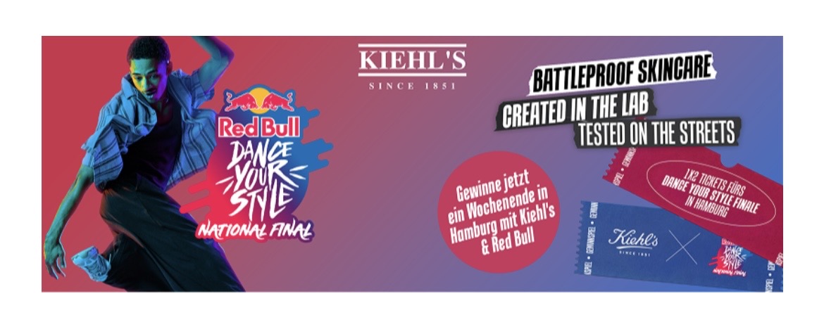 KIEHL'S - 1x 2 Tickets für das Red Bull Dance Your Style National Final am 02.08.2026 in Hamburg mit 2 Übernachtungen
