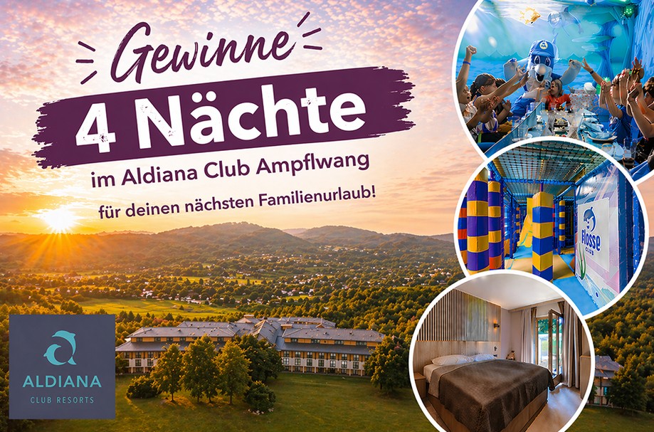 KiMaPa.de - Cluburlaub in Österreich: 4 Ü/VP+ für 2 Erwachsene und 2 Kinder bis 14 Jahre im Aldiana Club Ampflwang für den nächsten Familienurlaub Die Anreise ist nicht inklusive