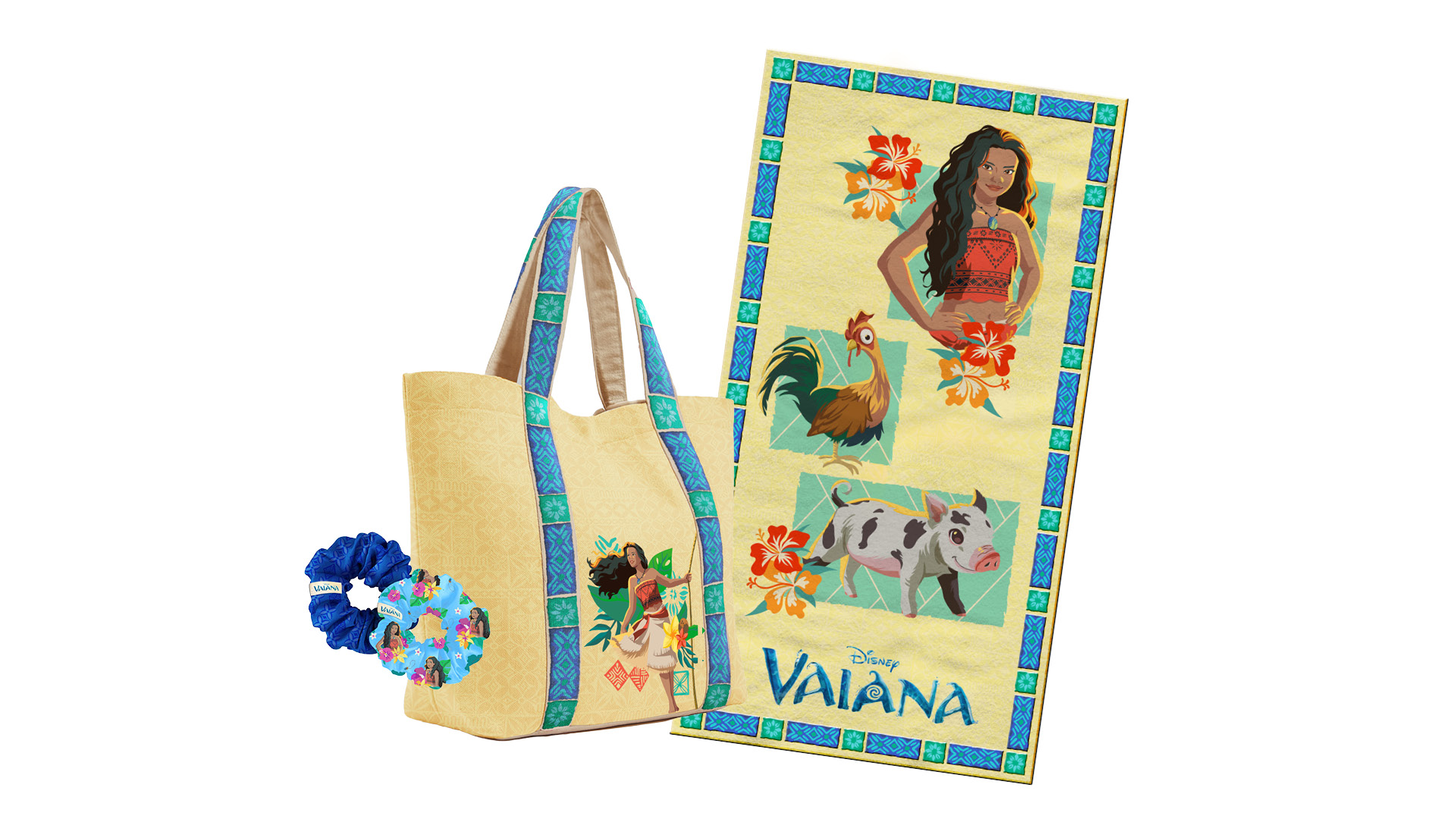 kinowetter - Von VAIANA: Sets aus Strandtasche, Badetuch & Haarbänder