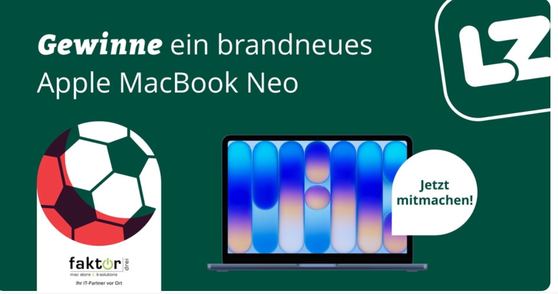 Lippischer Zeitungsverlag - MacBook Neo im Wert von rund 700 € (Wohnsitz Kreis Lippe notwendig)