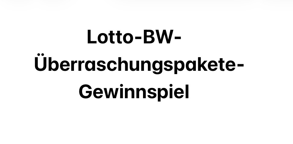 Lotto BW - 5 x 1 Lotto BW-Überraschungspaket