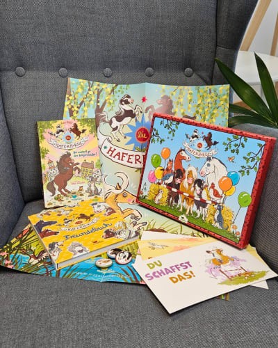Magellan - 3x1 Haferhorde-Geburtstags-Paket (Kinderbuchserie) -mit Band 23 + Freundebuch + Poster + Button und mehr