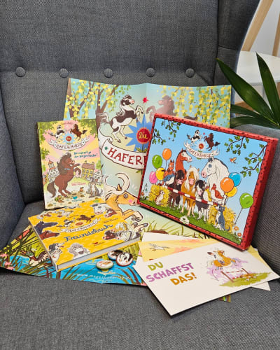 Magellan - 3x1 Haferhorde-Geburtstags-Paket (Kinderbuchserie) -mit Band 23 + Freundebuch + Poster + Button und mehr