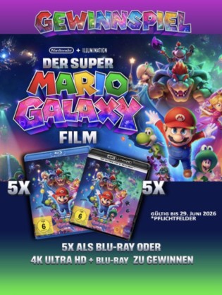 Media Dealer - 5 x Blu-ray oder 5 x 4K UHD "Der Super Mario Galaxy Film"