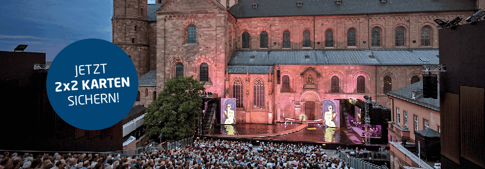 meine VRM - 2 Rundum-sorglos-Pakete für die Nibelungen-Festspiele in Worms Je Paket enthalten: - 2 x 2 Karten der Kat. 1 für Freitag, den 24.07. - 2 x 2 Karten für das Dinner (ohne Getränke) im Park am Freitag, den 24.07. -