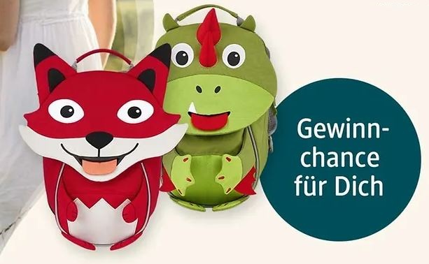 Milupa - 555 x 1 Kinderrucksack "Fuchs" oder "Drache" von Affenzahn (Produktkauf + WhatsApp nötig)