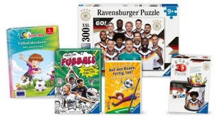 München mit Kind - 3 x 1 Fußball-WM-Set von Ravensburger (3 Bücher, Puzzle, 3D-Puzzle)