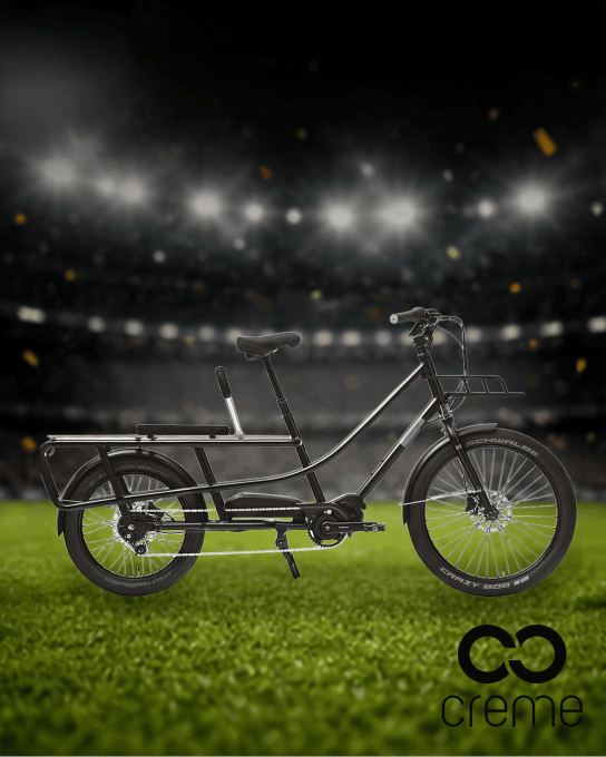 Nexen - Ein Creme E-Lastenfahrrad, Komplettradsatz NEXEN Sommerreifen auf Brock Felgen, NEXEN TIRE Handtücher und verschiedene Gewinne als Team