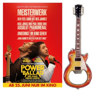 oeticket - 2x2 Kinogutscheine für POWER BALLAD - DER SONG MEINES LEBENS + je einen Gitarren-Flaschenöffner