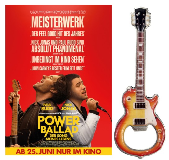 oeticket - 2x2 Kinogutscheine für POWER BALLAD - DER SONG MEINES LEBENS + je einen Gitarren-Flaschenöffner