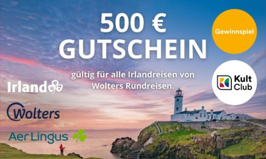 Osiander - Irland Reisegutschein-Gewinnspiel für KultClub-Mitglieder: 500€ Gutschein für die nächste Irlandreise