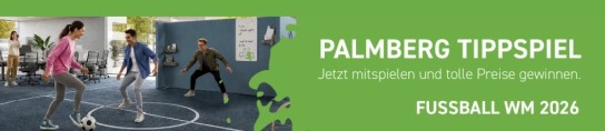Palmberg - 1. Preis: Ein PALMBERG-Tischkicker 2. Preis: Ein Wunschtrikot inkl. Druck 3. Preis: adidas Pro Spielball WM 2026