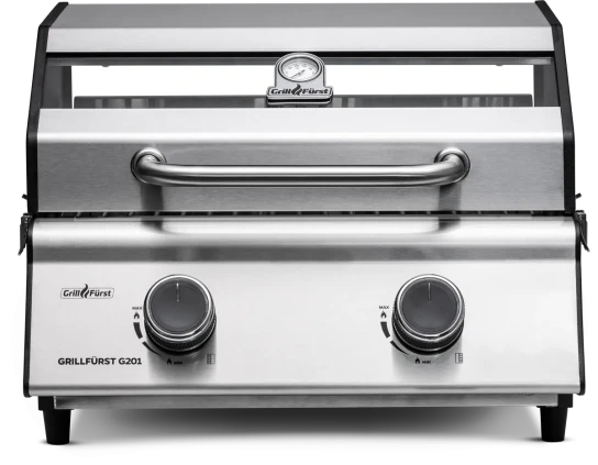 Pfälzer Grumbeere - 1 von 6 Gasgrill “Grillfürst G201 E” inkl. • Tragetasche • Untergestell • Druckminderer • Grillzange mit ihrem Logo gelasert, 1 von 10 Einkaufsgutscheinen im Wert von 50 €