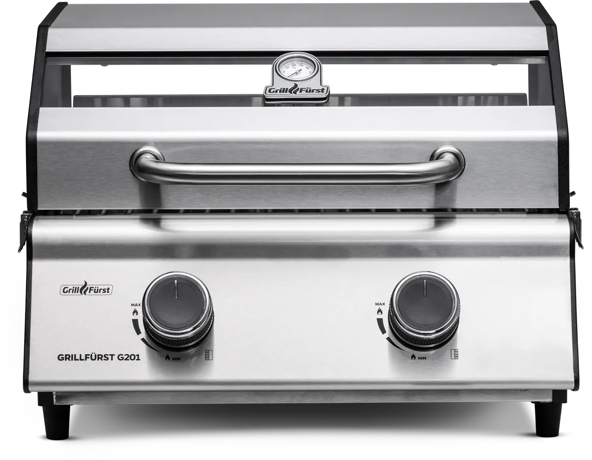 Pfälzer Grumbeere - 1 von 6 Gasgrill “Grillfürst G201 E” inkl. • Tragetasche • Untergestell • Druckminderer • Grillzange mit ihrem Logo gelasert, 1 von 10 Einkaufsgutscheinen im Wert von 50 €