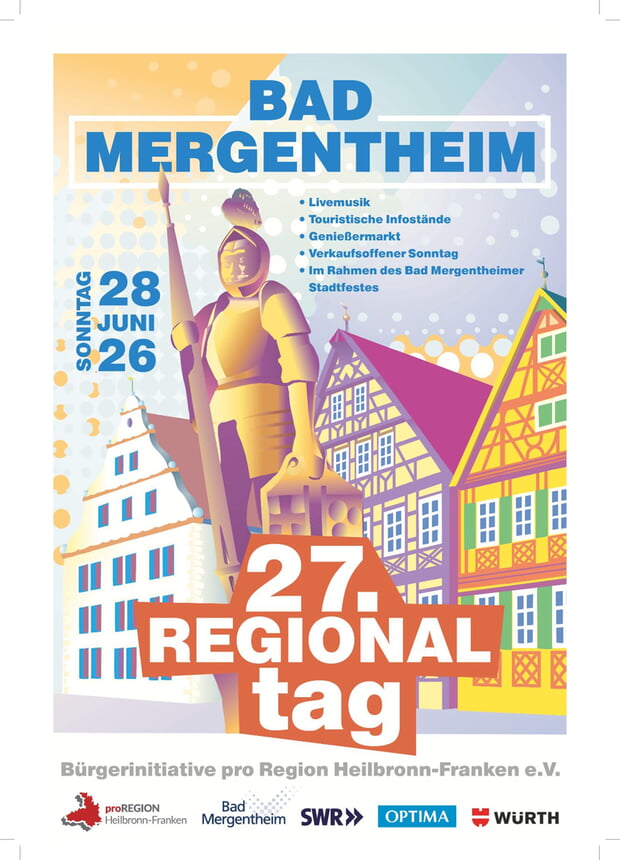 pro-Region Heilbronn-Franken - Erlebniswochenende in Bad Mergentheim für 2 Personen mit 2 ÜN im Wohlfühlhotel „Das Schaffers“ + Verpflegung + ThermenEintritt, weitere attraktive Gewinne