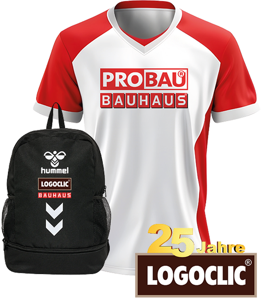 PROBAU - 100 Trikot-Sätze inklusive Rucksack-Set (> Jeder Trikot-Satz besteht aus 15 Rucksäcken und einer Trikot-Tasche mit 11 Spielersets und 1 Torwartset