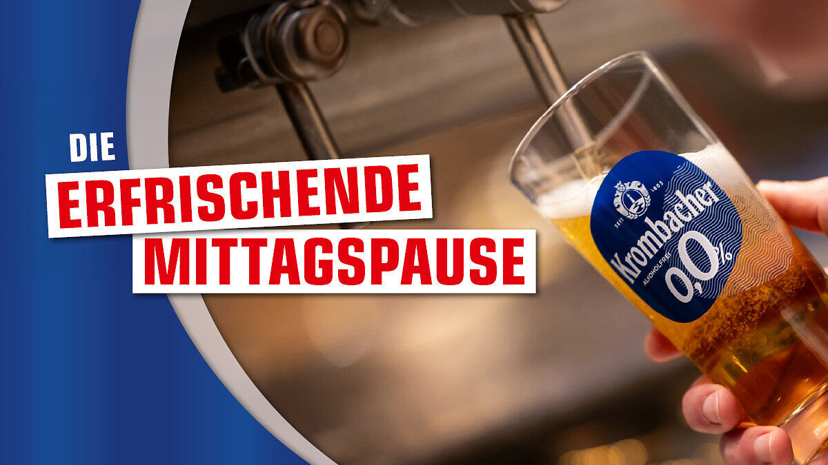 Radio Herford - 3x1 Krombacher 0,0% vom Fass Mittagspause für dein Team