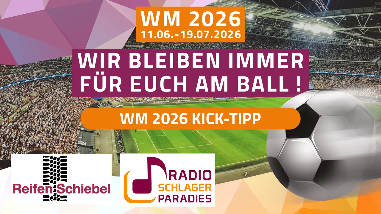 Radio Schlagerparadies - 4 Allwetterreifen von Reifen Schiebel in Rottenburg am Neckar, Tickets für ein Schlagerevent