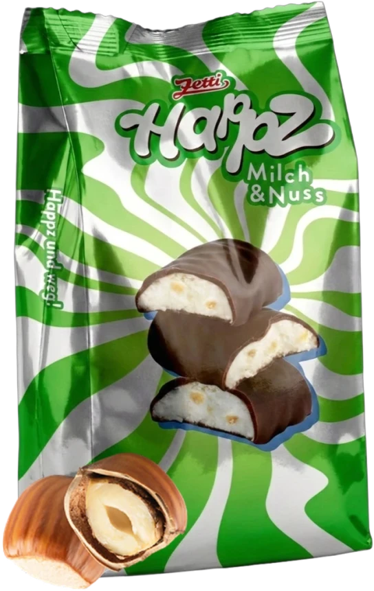 Radio Teddy - 5x einen Jahresvorrat mit 15 Beuteln der neuen Zetti Happz Milch & Nuss Schokoladen-Snacks