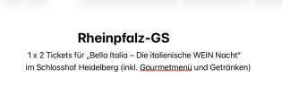 Rheinpfalz - 1 x 2 Tickets für „Bella Italia – Die italienische WEIN Nacht im Schlosshof Heidelberg“ am 6.8. mit Mediterranem Gourmetmenü in 4 Gängen samt Getränkepaket uvm