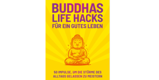 Rosenheimer Schaufenster - Ein Exemplar des Buches "BUDDHAS LIFE HACKS FÜR EIN BESSERES LEBEN" – von Dr. Tony Fernando