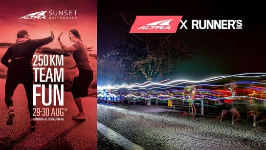 Runnersworld - Altra Sunset Wattenmeer Lauf + ein Paar Altra-Laufschuhe, ein Shirt sowie weitere Goodies
