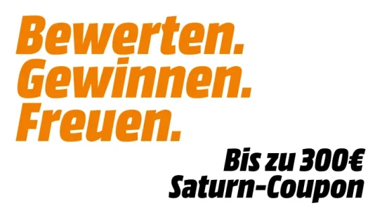 SATURN - Saturn-Coupon im Wert von 100€, 200€ oder 300€ gültig 6 Monate (Produktkauf)