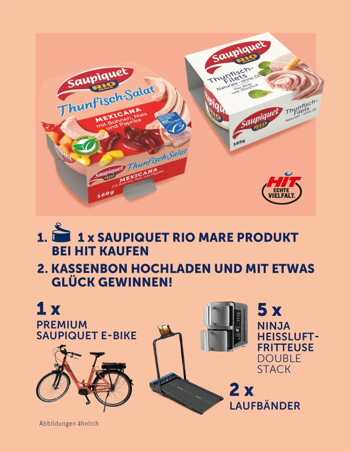 Saupiquet - 1x Premium Saupiquet E-Bike, 5x Ninja Heißluft-Fritöse Double Stack, 2x Laufräder