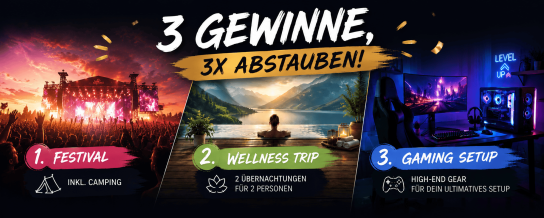 Silberpfeil - 1x 2 Festivalpässe fürs Electric Love Festival inkl. Camping, 1 Connex Gutschein Deluxe für 2 P. und 2 Ü., 1 Gaming Setup Ankermann RyzenGaming Bundle RTX 5070 + jeweils + 4 Trays SILBERPFEIL Energy Drink