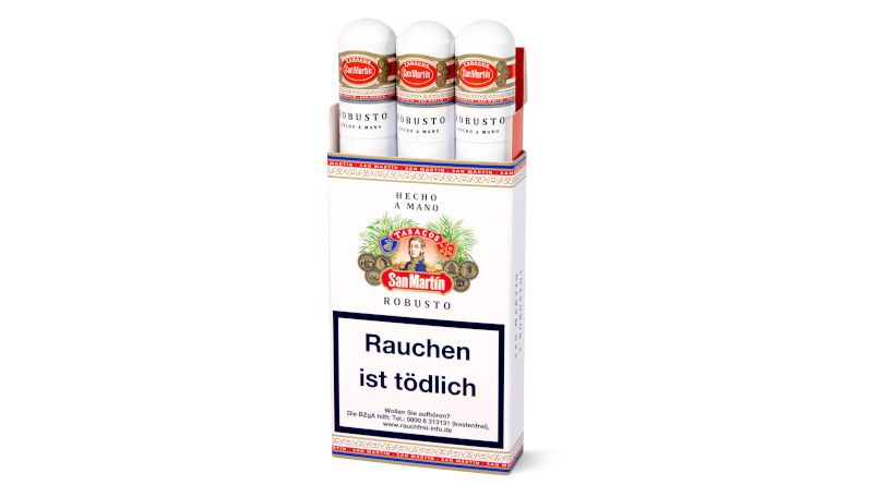 smokersplanet - 1 x San Martín Robusto‘ im 3er-Etui freuen
